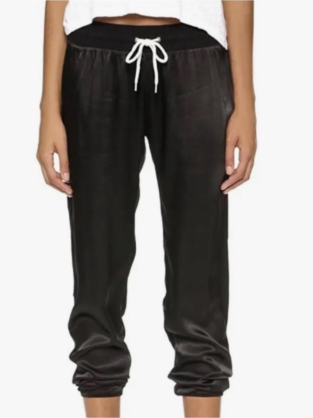 Revolve Monrow satin jogger pants